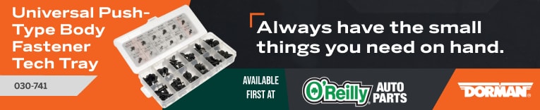 Universal Push-Type Body Fastener Tech Tray. Available First at O'Reilly Auto Parts